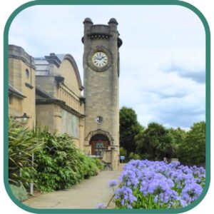 Horniman Museum and Gardens exterior and green space in Forest Hill London