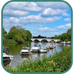 Richmond Riverside walk along the River Thames in southwest London
